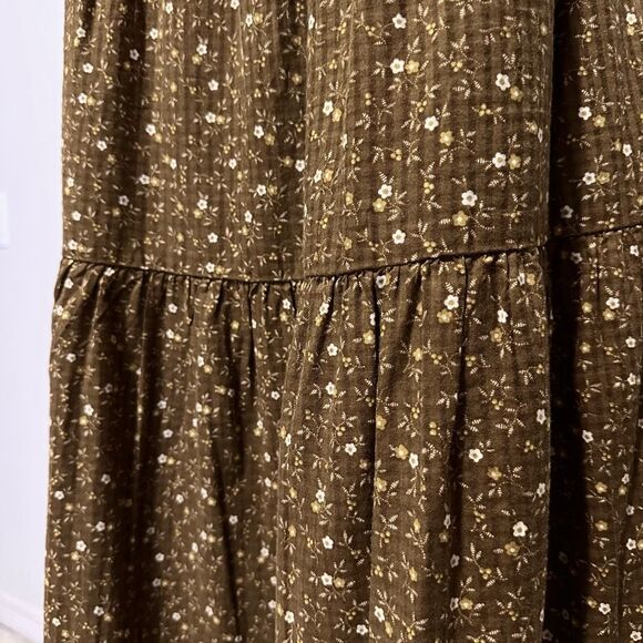 Madewell Brown Floral Midi Dress - Picture 8 of 12